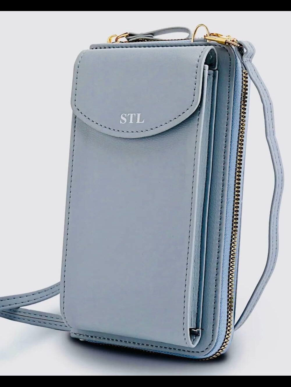 STL Light Blue Crossbody Wallet Bag